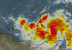 Felix strengthening in the Eastern Caribbean