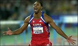 Cuban 110 meter Hurdler Olympic Champion Retires