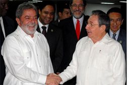 Recibe Raul Castro al Presidente del Brasil